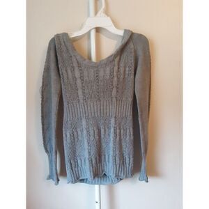 DKNY GREY HOODED SWEATER S
